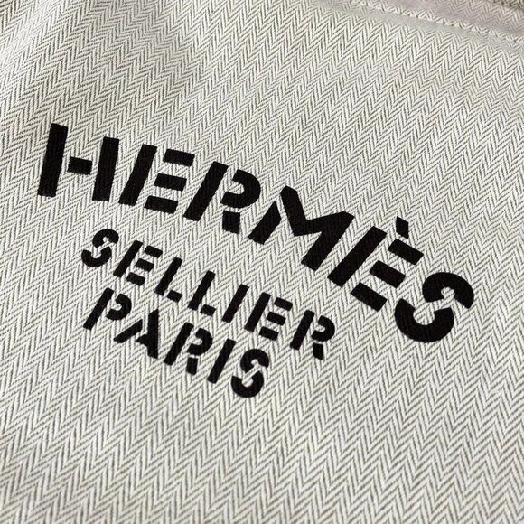 Auth HERMES Sac Marine - Craie Gold Toile Chevron Veau Swift Y Backpack - Picture 15 of 15